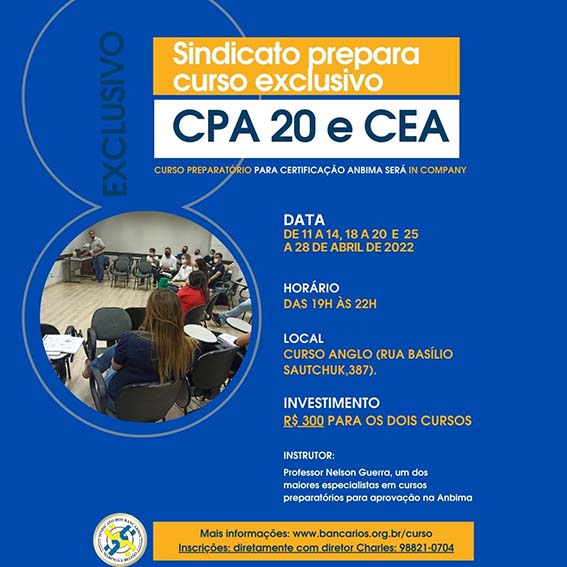 Certificação CPA 20 – NATAL 2022 – CPA AGORA – Curso Preparatório Anbima